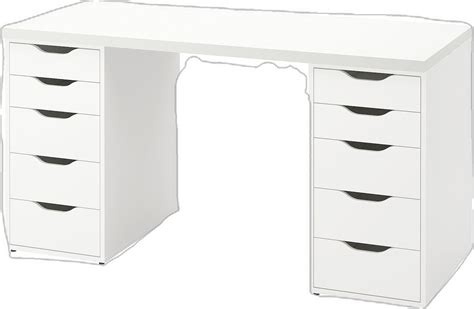 LAGKAPTEN / ALEX desk, white, 140x60 cm - IKEA | White desks, Painted table tops, Alex desk