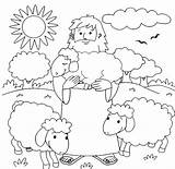 Jesus The Good Shepherd Coloring Pages At GetColoringscom  Free sketch template