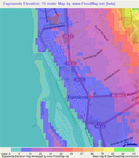 Elevation of Esposende,Portugal Elevation Map, Topography, Contour