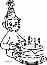 Gingerbread House Coloring Pages  Curious George Monkey Cartoon Happy sketch template