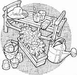 Gardening Tools Coloring Pages  Bulk Color sketch template