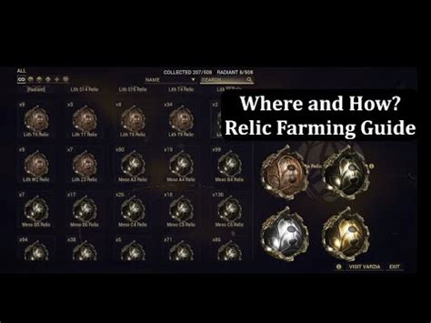 Warframe: Where and how to farm all relics! | Lith, Meso, Neo, Axi | Relics Farm Guide - YouTube