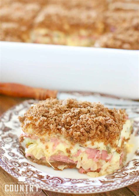 Baked Reuben Casserole - The Country Cook