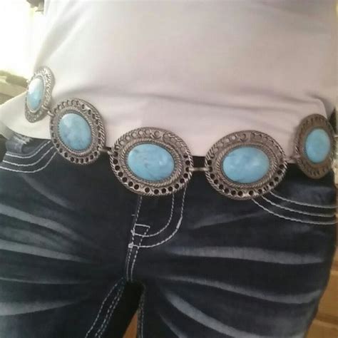 Turquoise and silver belt | Western style belts, Silver belts, Western fashion