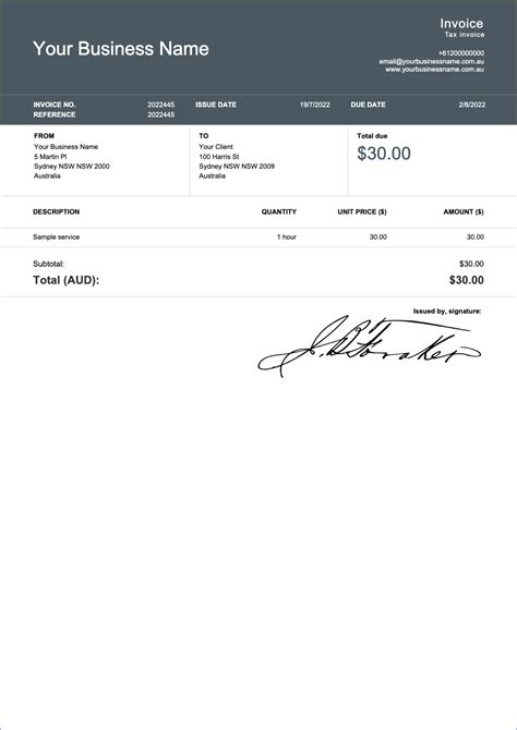Free Invoice Template for Self-Employed | Billdu