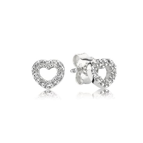 Pandora Heart Stud Earrings 290528CZ