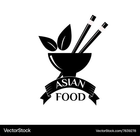 Asian food logo Royalty Free Vector Image - VectorStock