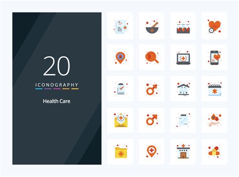 20 Health Care Flat Color icon for presentation 18526049 Vector Art at ...