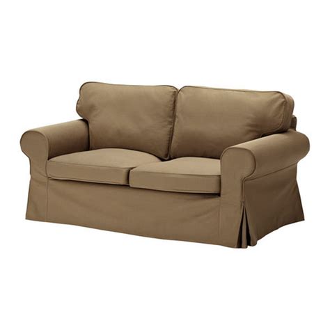 IKEA Ektorp Loveseat SLIPCOVER 2 Seat Sofa Cover IDEMO LIGHT BROWN Cotton