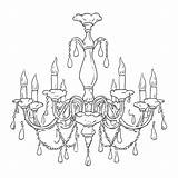 Chandelier Coloring Pages Sketch Page sketch template