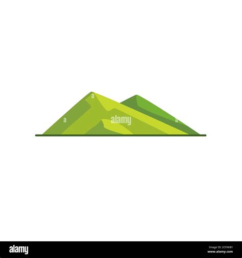 Sloping hills icon in flat style. Low mountain symbol on white background Stock Vector Image ...