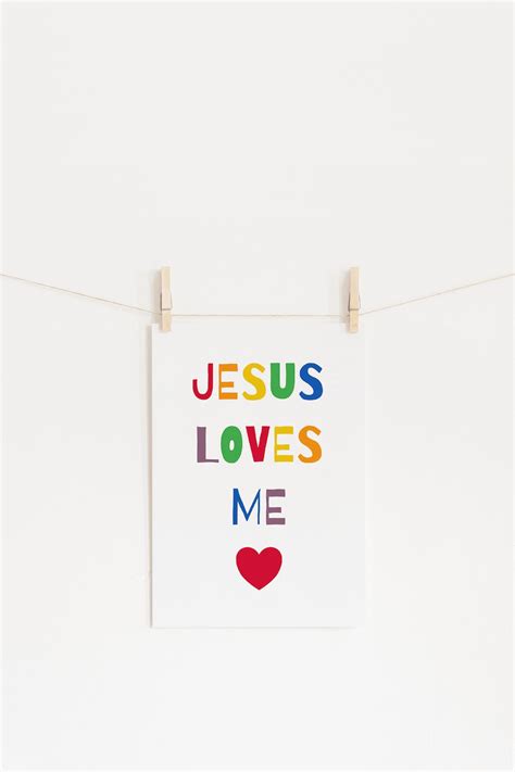 Jesus Loves Me Sign Nursery Decor Kids Room Decor Nursery Wall | Etsy