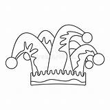 Jester Hat Coloring Page sketch template