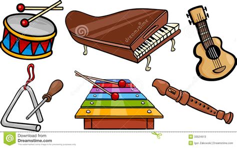 Clip art cartoon musical instruments