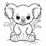 Premium Photo  Cute koala cartoon coloring Page sketch template