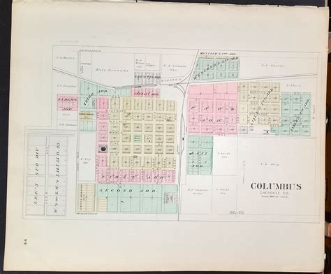 [Map] Cherokee County, Kansas [backed with] Columbus (of Cherokee Co.)