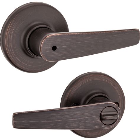 Kwikset Delta Venetian Bronze Privacy Door Handle at Lowes.com