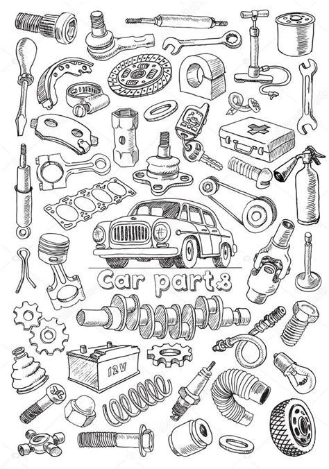 Car Parts Coloring Pages - Dennis Henninger's Coloring Pages