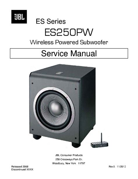 JBL ES250PW REV.3 SM Service Manual download, schematics, eeprom ...