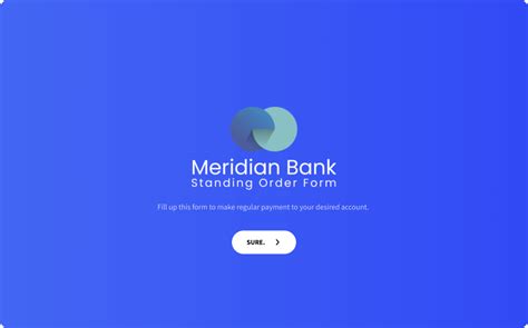 Standing Order Form Template | For Banks | SurveySparrow