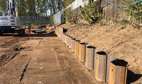 Fussey Piling Retaining Sheet Pile Wall in Aston, Birmingham