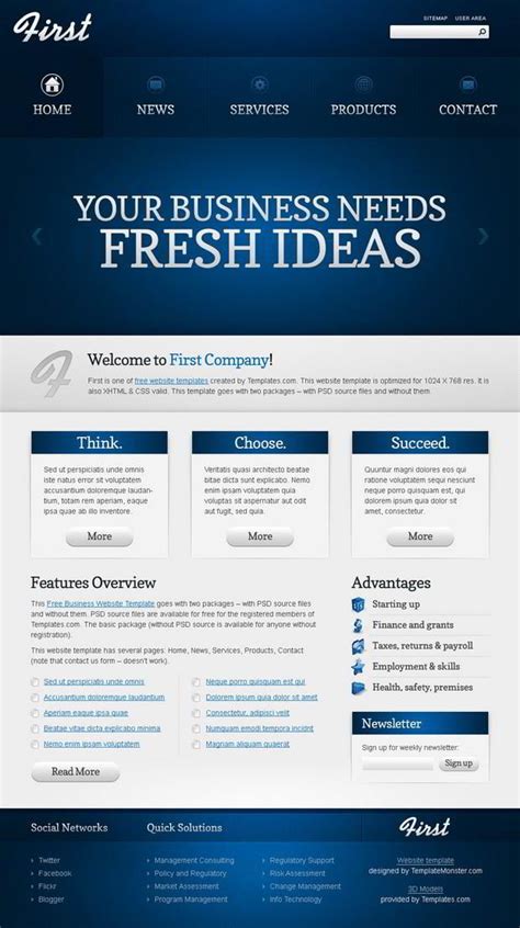 Free Website Template - Efficient Start of Your Business - MonsterPost