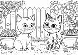 Colorare Gatti Pobarvanke Gattina Cappello Gatto Mewarnai Muce  sketch template