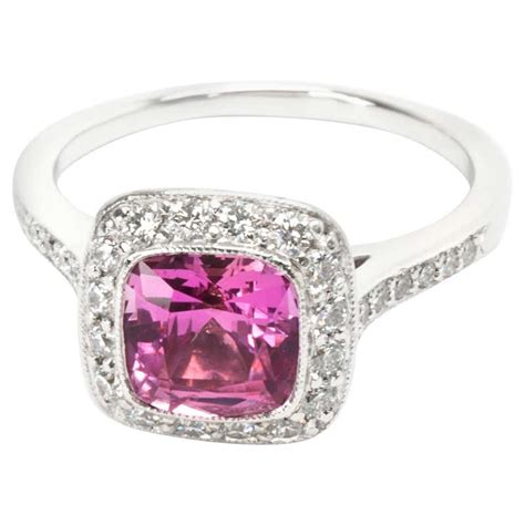 Pink Sapphire Diamond Ring Tiffany and Co at 1stdibs