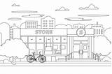 Supermarket Store coloring Page  Free Printable Coloring Pages sketch template