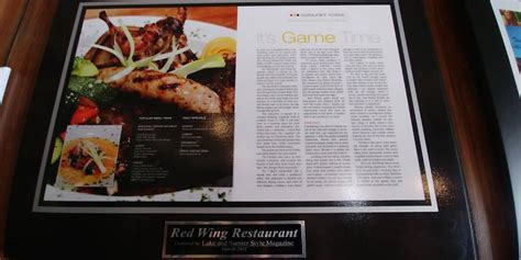 Menu at Red Wing Restaurant, Groveland