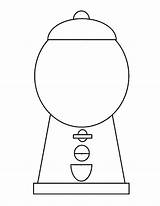 Bubble Gum Machine Coloring Page sketch template