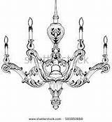 Chandelier Coloring Page Pages sketch template