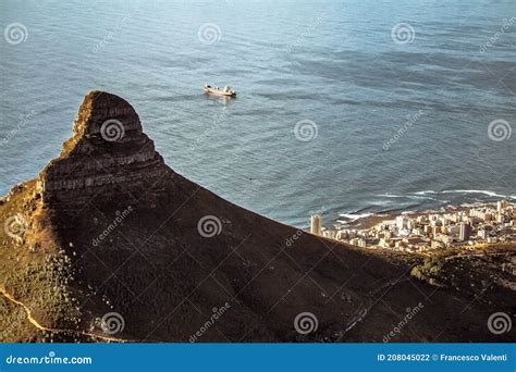 Lion`s Head Aerial View and Cape Town Waterfront, South Africa Stock Photo - Image of seascape ...