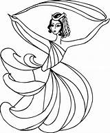 Dancing Lady coloring Page  ColouringPages sketch template
