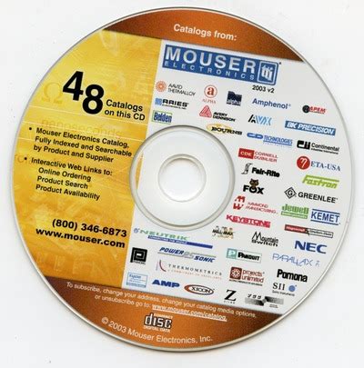 Mouser Electronics Catalog CD - 48 Catalogs (2003) : Free Download ...