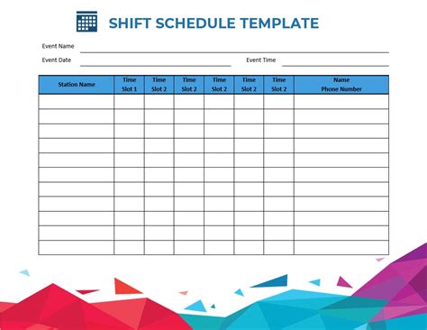 10+ Shift Schedule Template Sample | Template Business PSD, Excel, Word, PDF