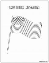 American Flag Coloring Page Printable sketch template