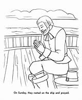 Pilgrims Praying Coloring Page  Home sketch template