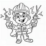 Electrician coloring pages  ColoringLib sketch template