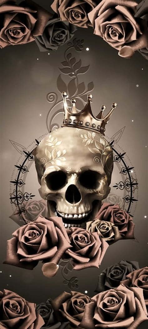 Share 57+ skull with roses wallpaper latest - in.cdgdbentre