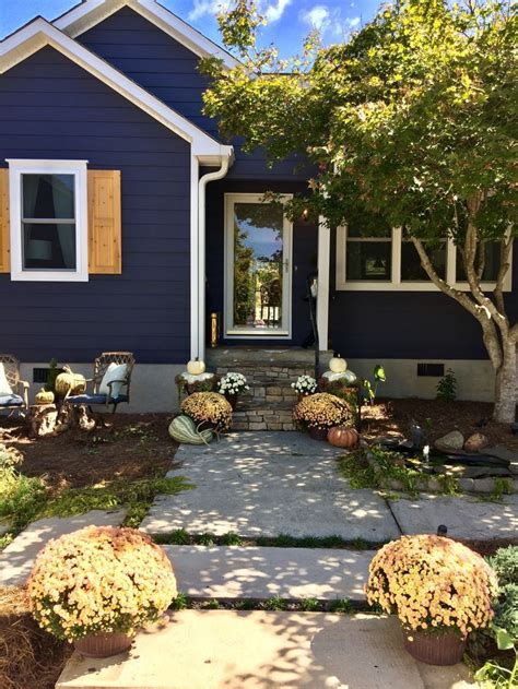 Charcoal blue by sherwin Williams exterior is a beautiful navy. Fall ...