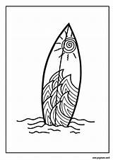 Printable Surfboard Coloring Pages Sketch Page sketch template