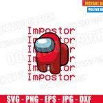 Among Us Impostor Red Logo (SVG dxf PNG) Game Crewmate Cut File