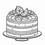 Detailreiches Kuchen Ausmalbild Zum Ausmalen  AusmalMixde sketch template