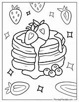 20 Pancake Coloring Pages Free PDF Printables  Cartoon coloring sketch template
