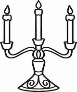 candelabro Aislado Página Para Colorear Niños 12697772 Vector En  sketch template