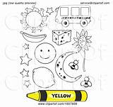 Color Yellow Coloring Book Illustration By BNP Design Studio 1607809 sketch template