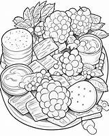 Delicious Food coloring Page Line Draw  Pages Cute sketch template