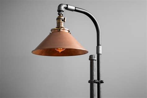 Industrial Floor Lamp Copper Shade Industrial Furniture | Etsy