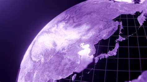 Premium Photo | 3d render of asia and japan globe map technology and futuristic purple line ...